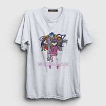 Presmono Beyaz Sun Gorillaz Kadın T-shirt