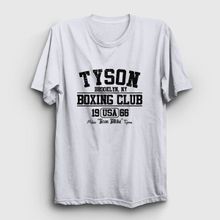 Presmono Boxing Club Mike Tyson Beyaz Unisex T-Shirt