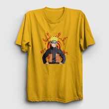 Presmono Fuinjutsu Anime Naruto Sarı Unisex T-shirt