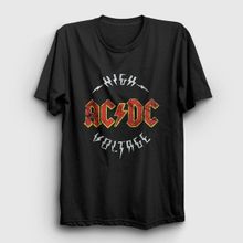 Presmono High Voltage AC/DC Siyah Unisex T-Shirt