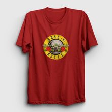 Presmono Logo Guns N' Roses Kırmızı Unisex T-Shirt