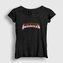 Presmono Logo Hatebreed Kadın T-shirt