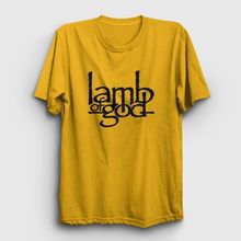 Presmono Logo Lamb Of God Sarı Unisex T-Shirt