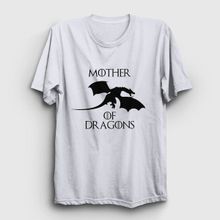 Presmono Mother of Dragons Game of Thrones Beyaz Unisex T-shirt