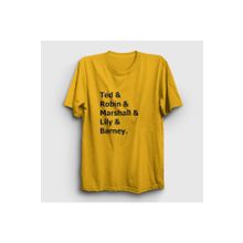 Presmono Names How I Met Your Mother Sarı Unisex T-shirt