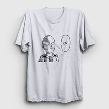 Presmono Ok Anime One Punch Man Beyaz Unisex T-Shirt