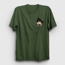 Presmono Pocket Goku Anime Dragon Ball Beyaz Unisex T-Shirt