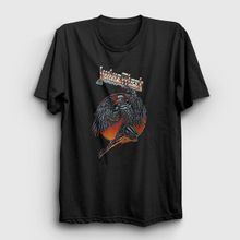 Presmono Siyah Angel Judas Priest Kadın T-Shirt