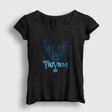 Presmono Siyah Angel Trivium Kadın T-Shirt