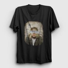 Presmono Siyah Paper Nirvana Kurt Cobain Kadın T-shirt
