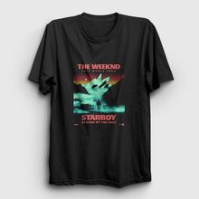 Presmono Siyah Tour Starboy The Weeknd Erkek T-Shirt