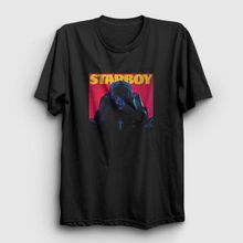 Presmono Starboy Cover the Weeknd Siyah Unisex T-Shirt