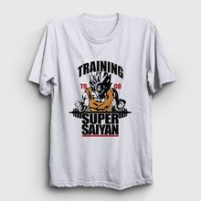 Presmono Training Goku Anime Dragon Ball Beyaz Unisex T-shirt