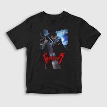 Presmono Unisex Çocuk Night Anime Berserk Siyah T-Shirt