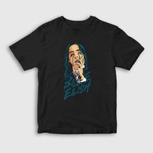 Presmono Unisex Çocuk Over Billie Eilish Siyah T-Shirt