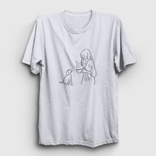 Presmono Unisex Dog And Coffee Köpek Beyaz Kolsuz T-Shirt