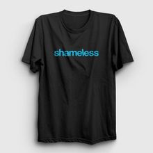 Presmono Unisex Logo Shameless Siyah T-Shirt