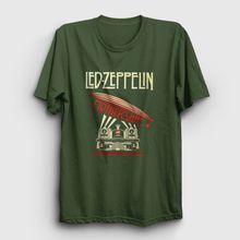Presmono Unisex Mothership Led Zeppelin Siyah T-Shirt