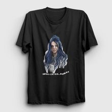 Presmono Unisex Po Billie Eilish Siyah T-Shirt
