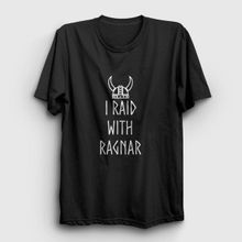 Presmono Unisex Raid Vikings Siyah T-Shirt