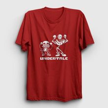 Presmono Unisex Sans Papyrus Undertale Mor T-shirt