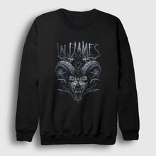 Presmono Unisex Siyah Wild in Flames Sweatshirt