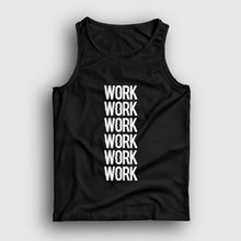 Presmono Unisex Work Work Work Rihanna Kolsuz Siyah T-shirt