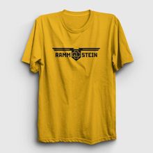 Presmono Wings Rammstein Sarı Unisex T-Shirt