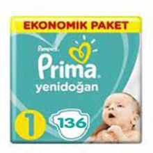Prima Aktif Bebek No:1 Yenidoğan 136 Adet Bebek Bezi