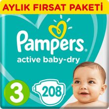 Prima Aktif Bebek No:3 Midi 208 Adet Bebek Bezi
