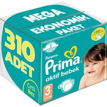 Prima Aktif Bebek No:3 Midi 310 Adet Bebek Bezi