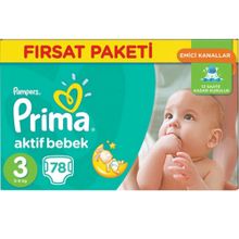 Prima Aktif Bebek No:3 Midi 78 Adet Bebek Bezi