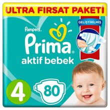 Prima Aktif Bebek No:4 Maxi 80 Adet Bebek Bezi