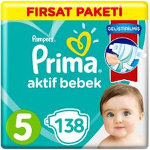 Prima Aktif Bebek No:5 Junior 138 Adet Bebek Bezi