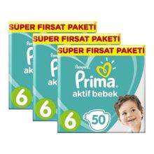Prima Aktif Bebek No:6 XLarge 150 Adet Bebek Bezi