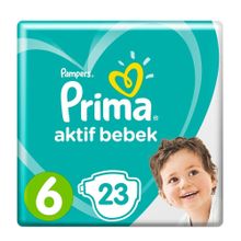 Prima Aktif Bebek No:6 XLarge 23 Adet Bebek Bezi