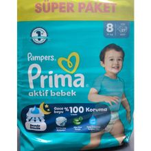Prima Aktif Bebek No:8 XXXLarge 27 Adet Bebek Bezi