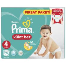 Prima Pants No:4 Maxi 74 Adet Külot Bebek Bezi