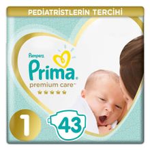 Prima Premium Care No:1 Yenidoğan 43 Adet Bebek Bezi