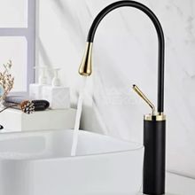 Prima Siyah - Gold Minimal Max Çanak Lavabo Bataryası