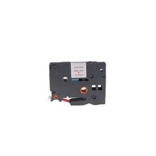 Printpen Brother P-Touch TZE-132 12 mm 8 m Şeffaf Etikete Kırmızı Etiket