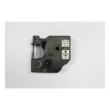 Printpen Dymo D1 45010 12 mm 7 m Şeffaf Etikete Siyah Etiket