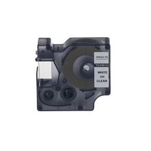 Printpen Dymo D1 45810 19 mm 7 m Şeffaf Etikete Beyaz Etiket