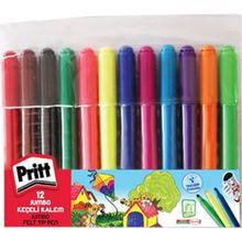 Pritt Jumbo Yuvarlak Uç 12 Renk Keçeli Boya Kalemi
