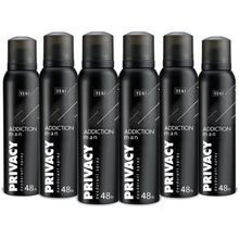 Privacy Addiction 6x150 ml Erkek Sprey Deodorant