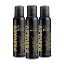 Privacy Gold 3x150 ML Men Deodorant