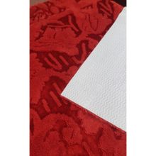 Prizma Bianca 150x200 cm Kırmızı Eskitme Desen Kaymaz Latex Taban Halı