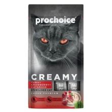 Pro Choice Creamy 15 GR 4 Adet Ton Balık Turna Yemişli ve Çimli Sıvı Kedi Ödül Maması
