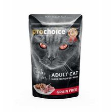 Pro Choice Tahılsız Kuzu ve Ciğerli Yetişkin 85 gr Kedi Pouch Konservesi