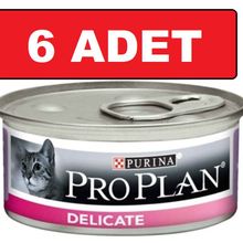 Pro Plan 6x85 gr Delicate Hindi Etli Hassas Kedi Maması